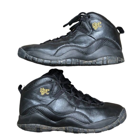 RARE 2015 Air Jordan 10 Retro New York City Size 7 Black - Picture 9 of 16